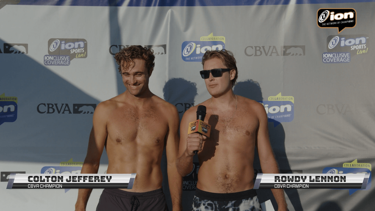 CBVA on ION Sports – Rowdy Lennon & Colton Jeffrey Champions
