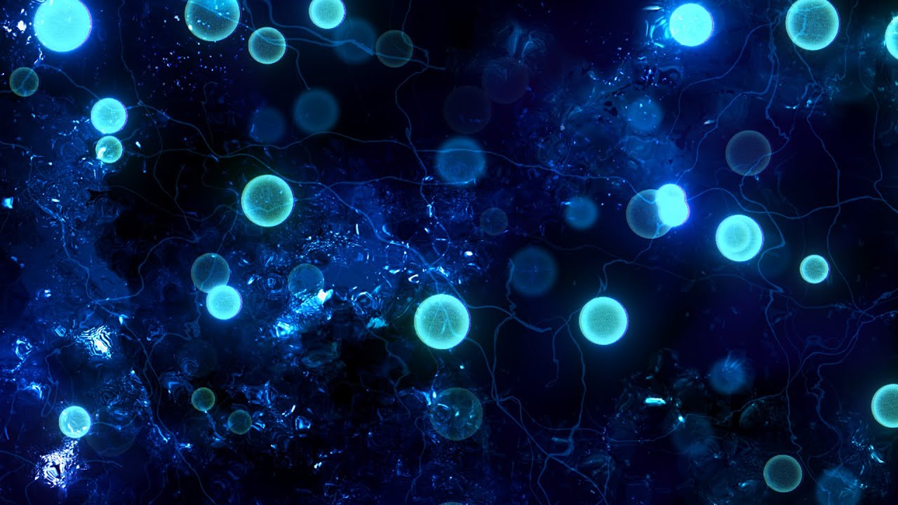 Blue Particles and Textures Background video » Footage » Screensaver